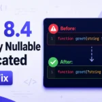 PHP 8.4 implicitly nullable parameter deprecation with before and after code examples